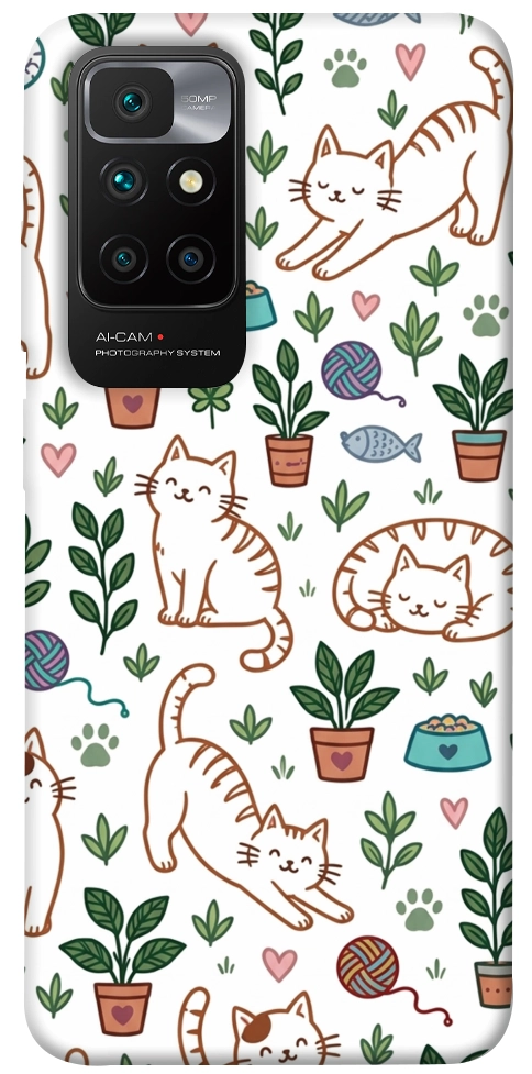Чехол Cats pattern для Xiaomi Redmi 10
