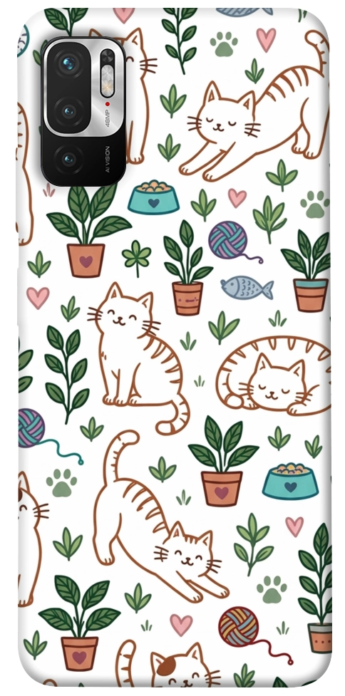 Чехол Cats pattern для Xiaomi Redmi Note 10 5G