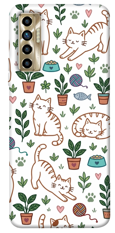 Чохол Cats pattern для TECNO Camon 17P