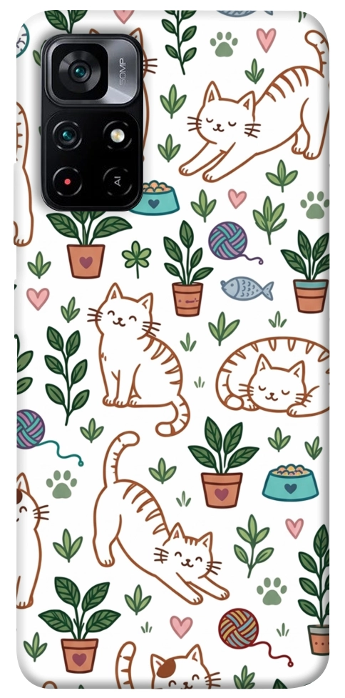 Чехол Cats pattern для Xiaomi Poco M4 Pro 5G