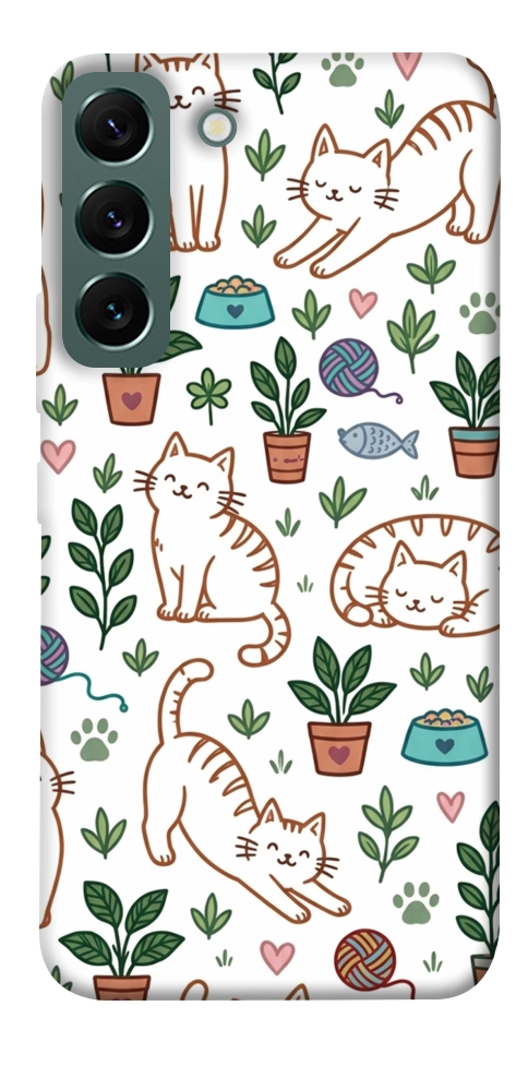 Чехол Cats pattern для Galaxy S22