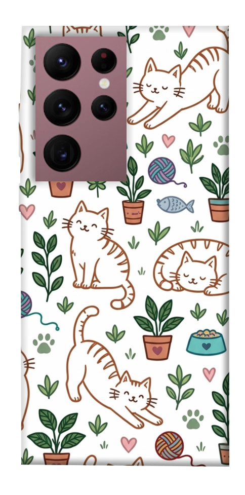 Чохол Cats pattern для Galaxy S22 Ultra