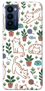 Чохол Cats pattern для Tecno Camon 18