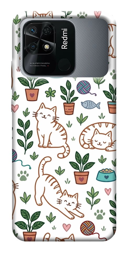 Чохол Cats pattern для Xiaomi Redmi 10C