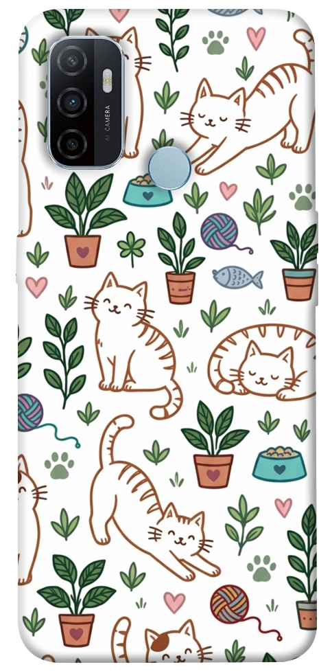 Чехол Cats pattern для Oppo A32