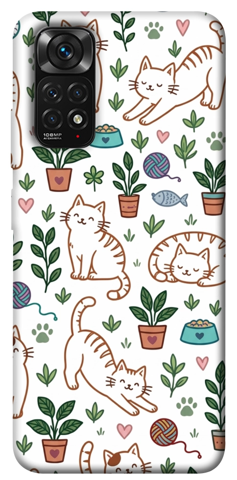 Чохол Cats pattern для Xiaomi Redmi Note 11 (Global)
