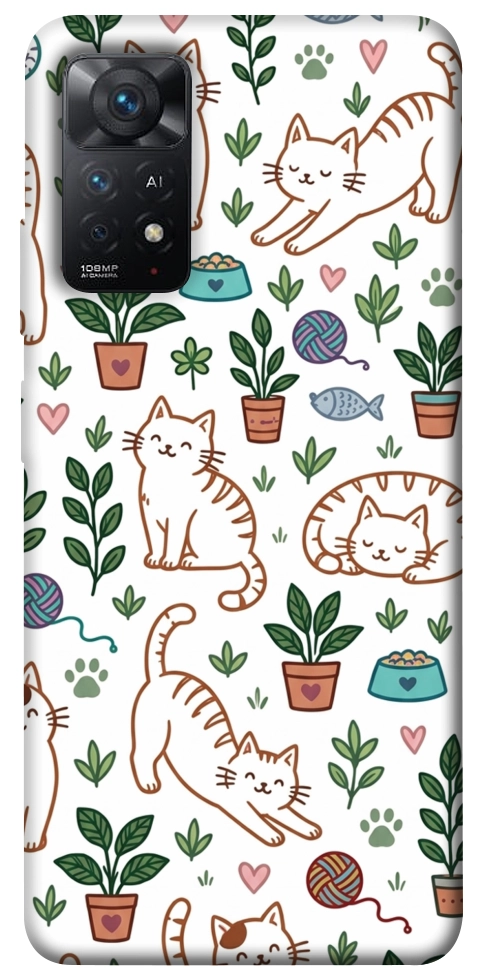 Чехол Cats pattern для Xiaomi Redmi Note 11 Pro 5G