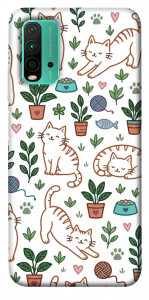 Чохол Cats pattern для Xiaomi Redmi Note 9 4G