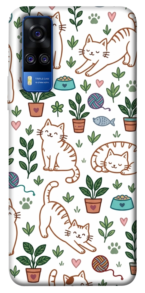 Чехол Cats pattern для Vivo Y51a
