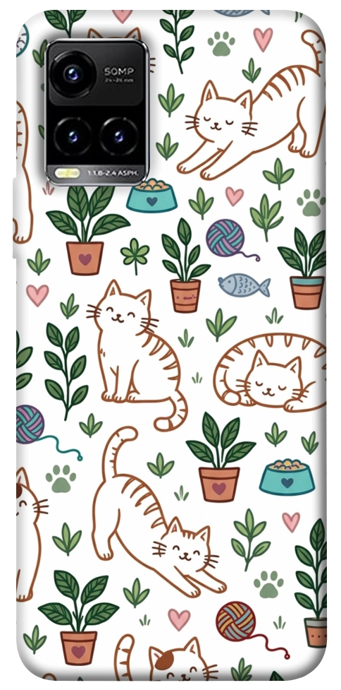 Чохол Cats pattern для Vivo Y33s