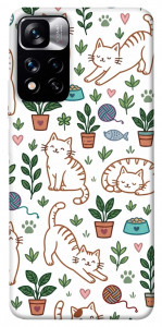 Чехол Cats pattern для Xiaomi Redmi Note 11 5G