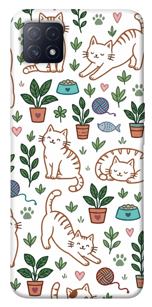 Чехол Cats pattern для Oppo A73 5G