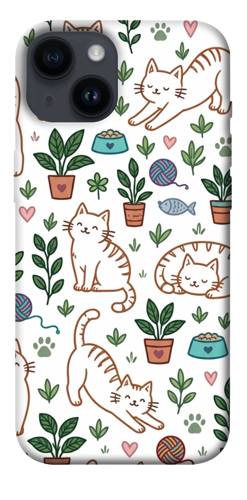 Чохол Cats pattern для iPhone 14