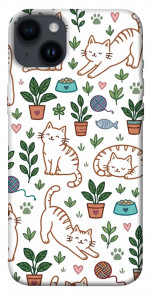 Чехол Cats pattern для iPhone 14 Plus