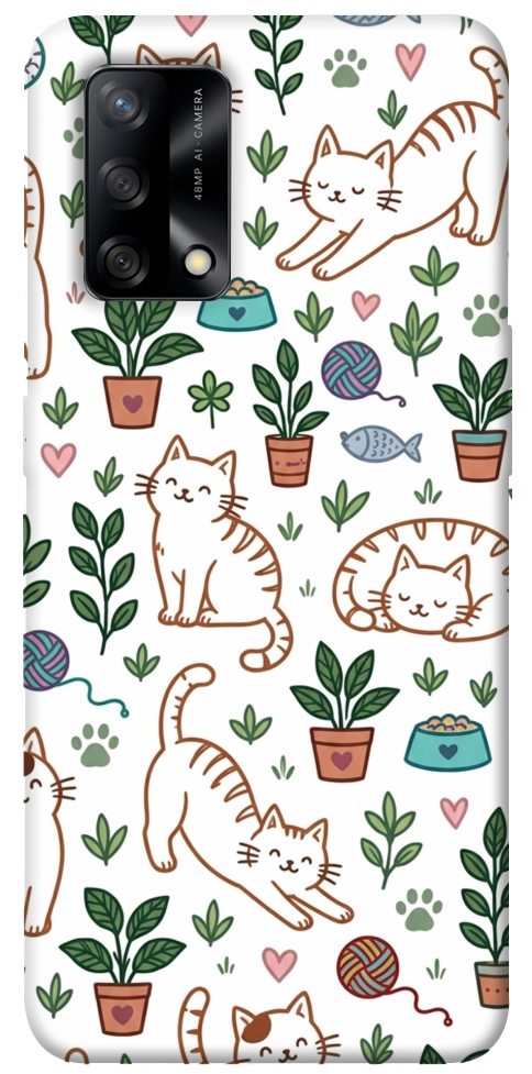 Чехол Cats pattern для Oppo F19