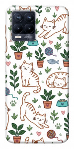Чехол Cats pattern для Realme 8 Pro