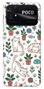 Чехол Cats pattern для Xiaomi Poco C40