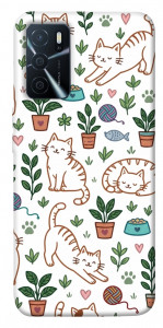 Чохол Cats pattern для Oppo A16 4G