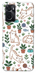 Чехол Cats pattern для Oppo A76 4G