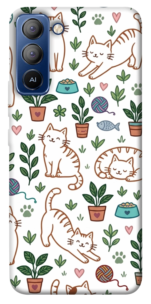 Чехол Cats pattern для TECNO Pop 5 Pro