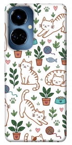 Чехол Cats pattern для TECNO Camon 19 (CI6n)