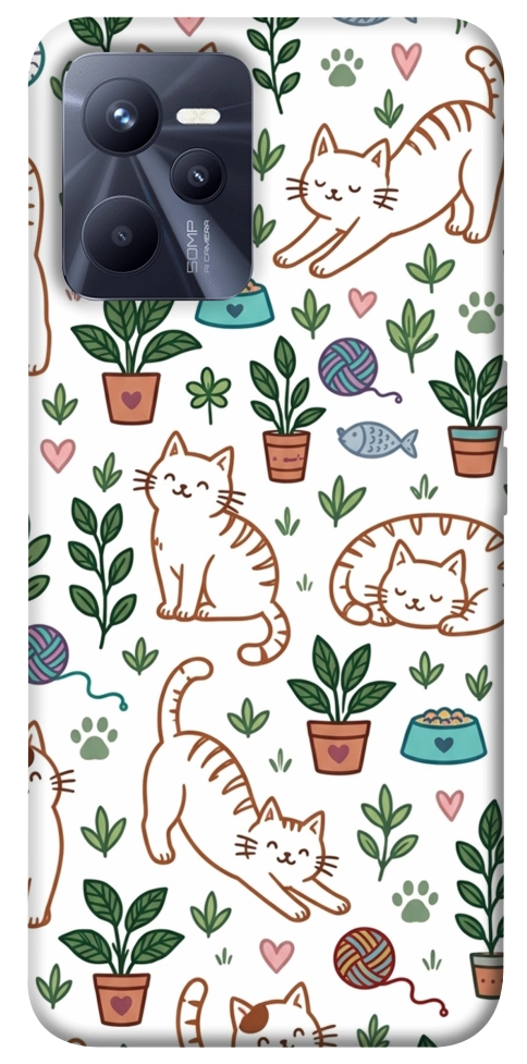 Чехол Cats pattern для Realme C35