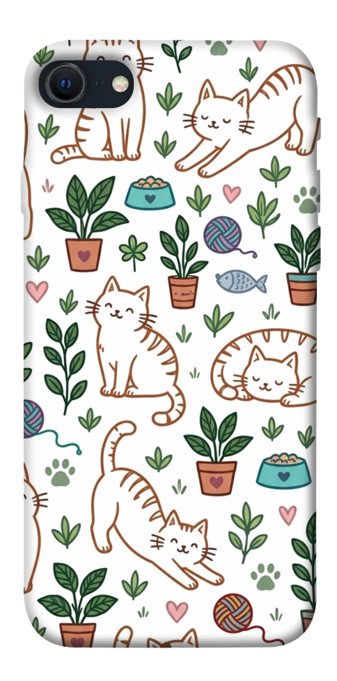 Чехол Cats pattern для iPhone SE (2022)