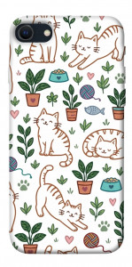 Чехол Cats pattern для iPhone SE (2022)