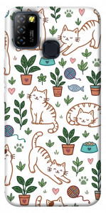 Чехол Cats pattern для Infinix Hot 10 Lite