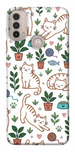 Чехол Cats pattern для Motorola Moto E40