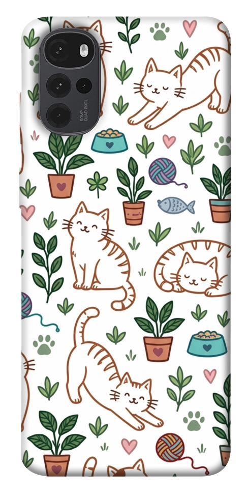 Чохол Cats pattern для Motorola Moto G22