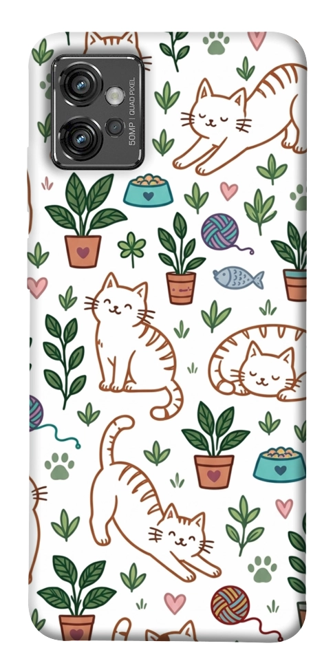 Чехол Cats pattern для Motorola Moto G32