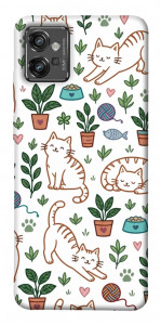 Чехол Cats pattern для Motorola Moto G32