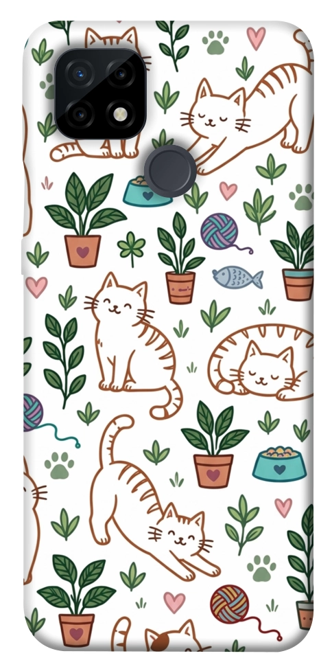 Чехол Cats pattern для Realme C21
