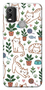 Чохол Cats pattern для Nokia C21 Plus