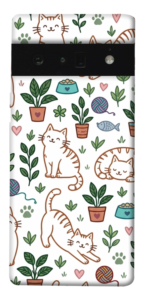 Чехол Cats pattern для Google Pixel 6 Pro