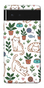 Чехол Cats pattern для Google Pixel 6