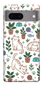 Чехол Cats pattern для Google Pixel 7