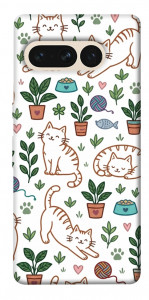 Чехол Cats pattern для Google Pixel 7 Pro