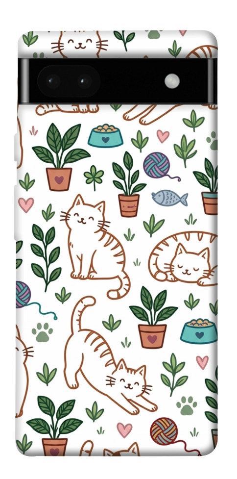 Чехол Cats pattern для Google Pixel 6A