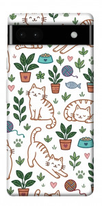 Чехол Cats pattern для Google Pixel 6A