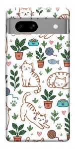 Чехол Cats pattern для Google Pixel 7A