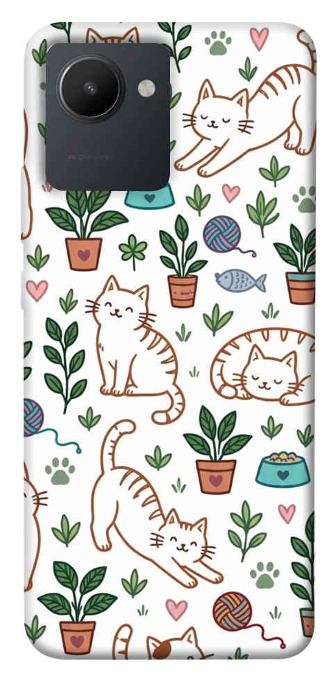 Чохол Cats pattern для Realme C30s