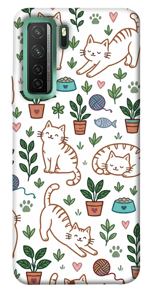 Чехол Cats pattern для Huawei nova 7 SE