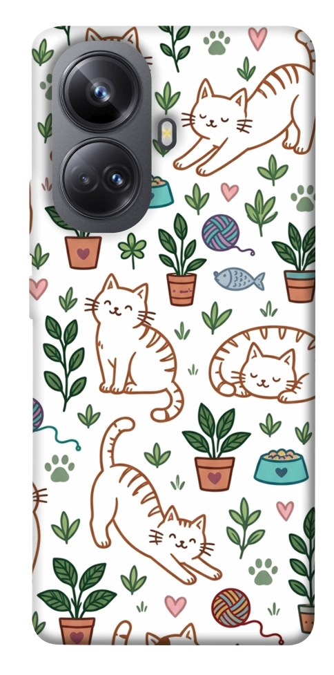 Чехол Cats pattern для Realme 10 Pro+