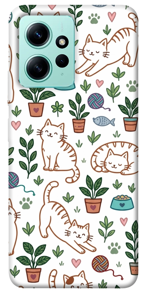 Чехол Cats pattern для Xiaomi Redmi Note 12 4G