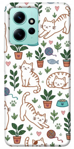 Чехол Cats pattern для Xiaomi Redmi Note 12 4G