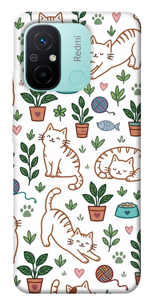 Чехол Cats pattern для Xiaomi Redmi 12C