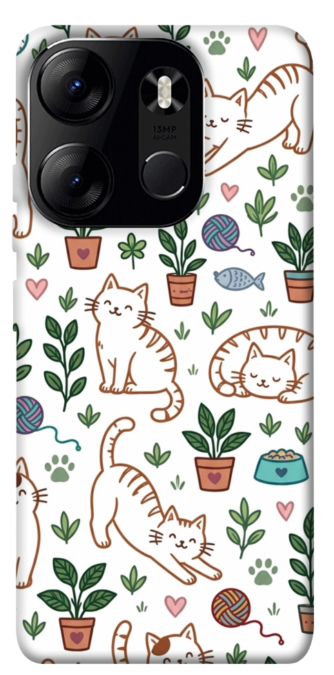 Чохол Cats pattern для Tecno Spark Go 2023