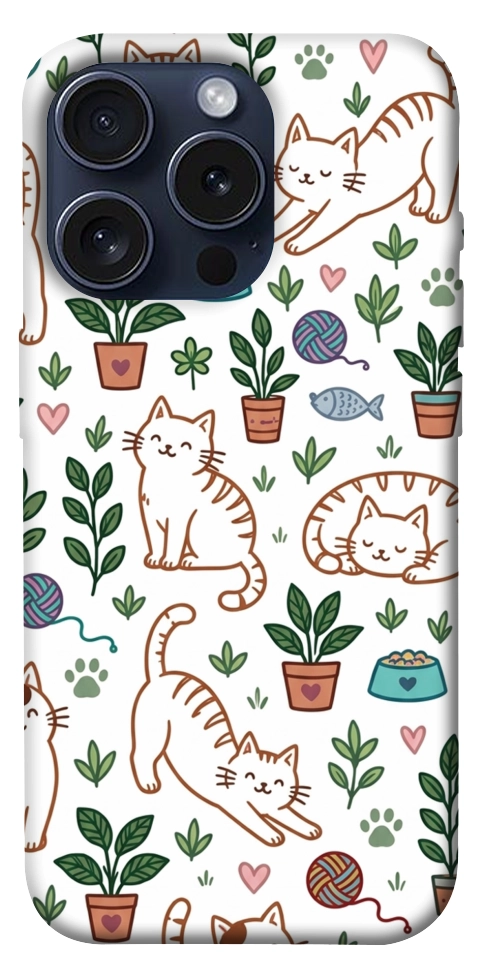 Чохол Cats pattern для iPhone 15 Pro
